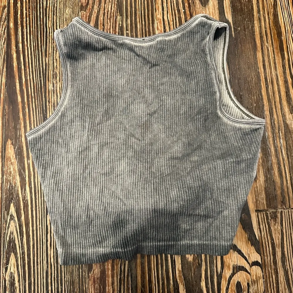 FABLETICS Green Ribbed Twist Front Tank Top - Image 2