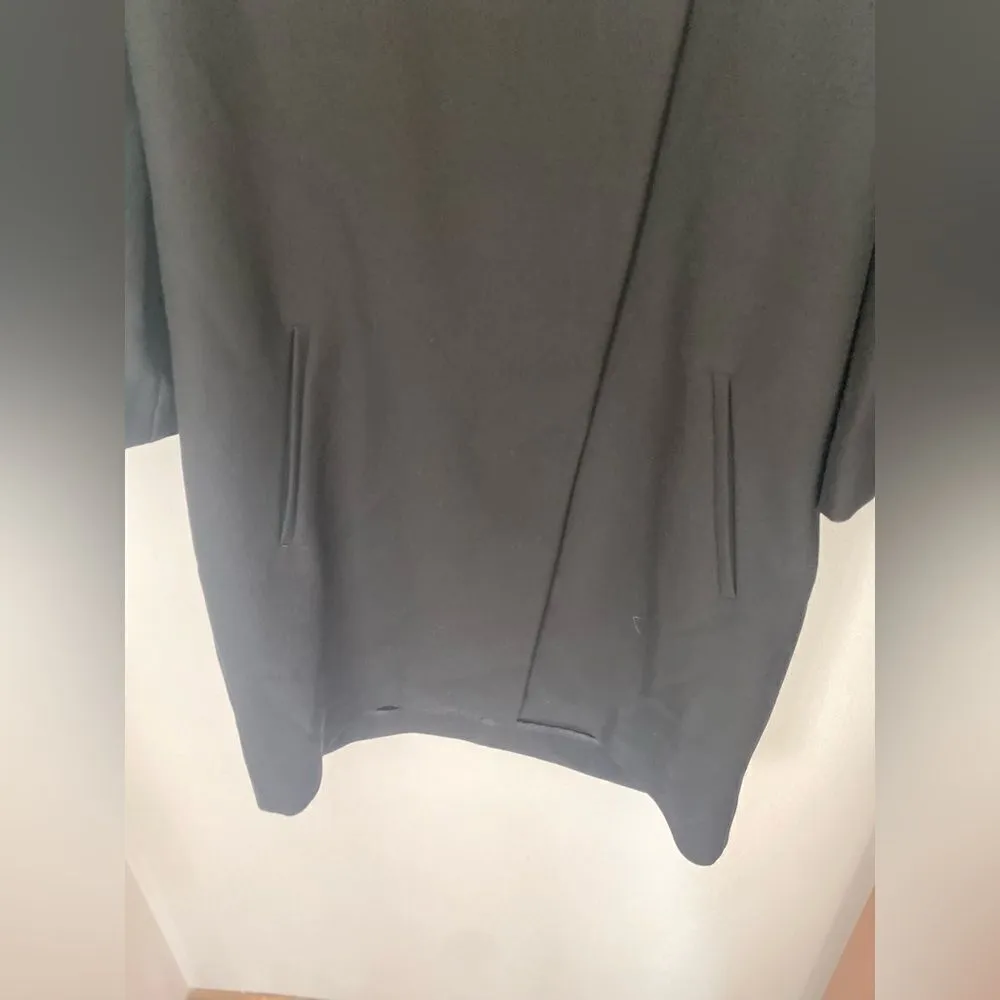 Zara 3/4 sleeve black asymmetrical front jacket size medium - Image 12