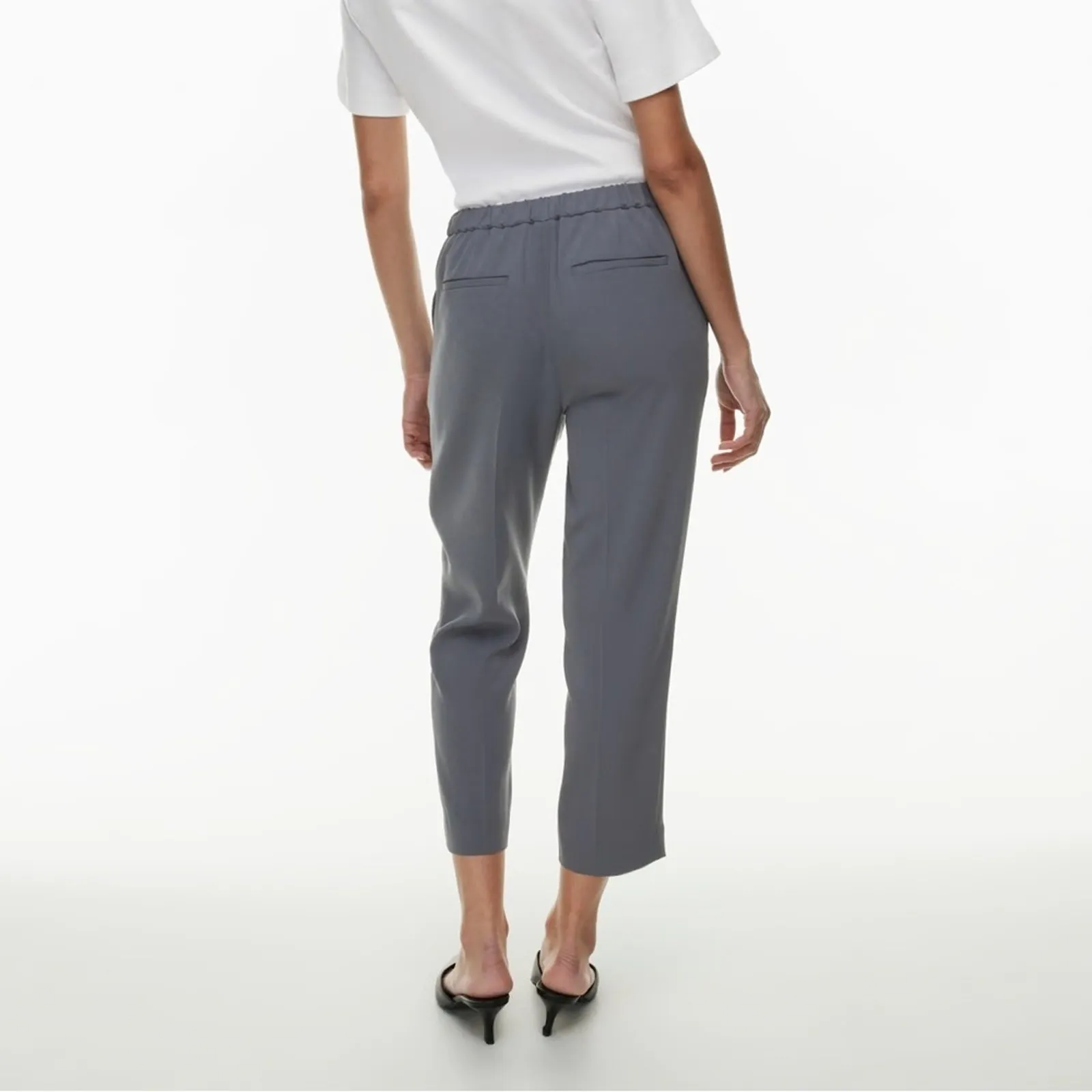 Babaton Aritzia Conan Crop Pants Womens 2 Vintage Navy Quiet Luxury Career Work - Image 3