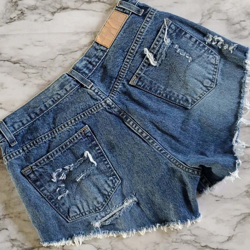 Vintage Zena distressed denim shorts size 10 - Image 10