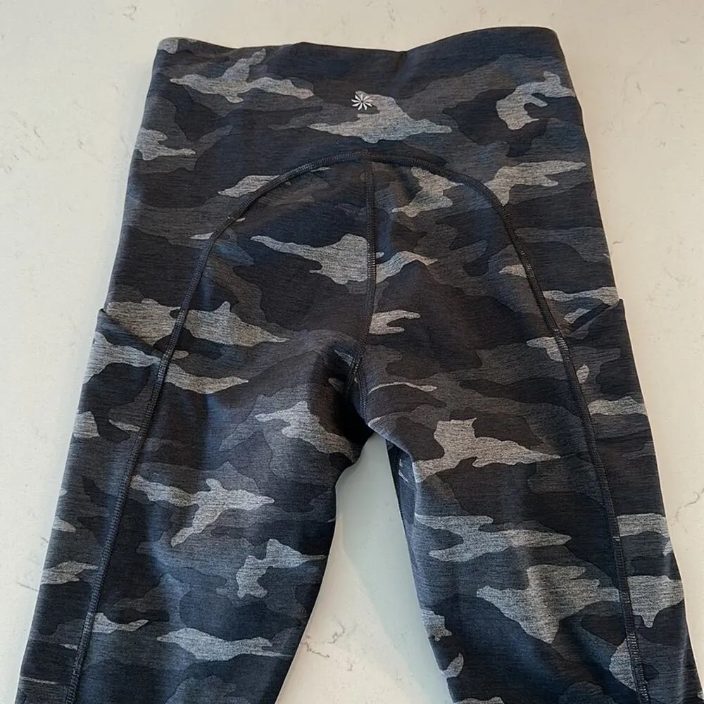 Athleta Pants Black Grey Camo 7/8 Length Athletic Leggings Size Women's XS - Image 3
