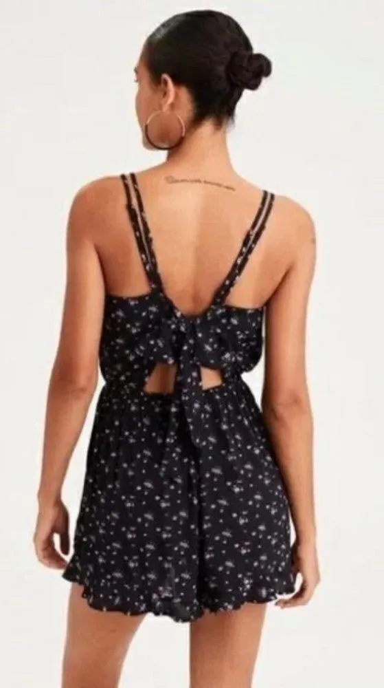American Eagle Outfitters Tie Back Floral Romper - Image 2