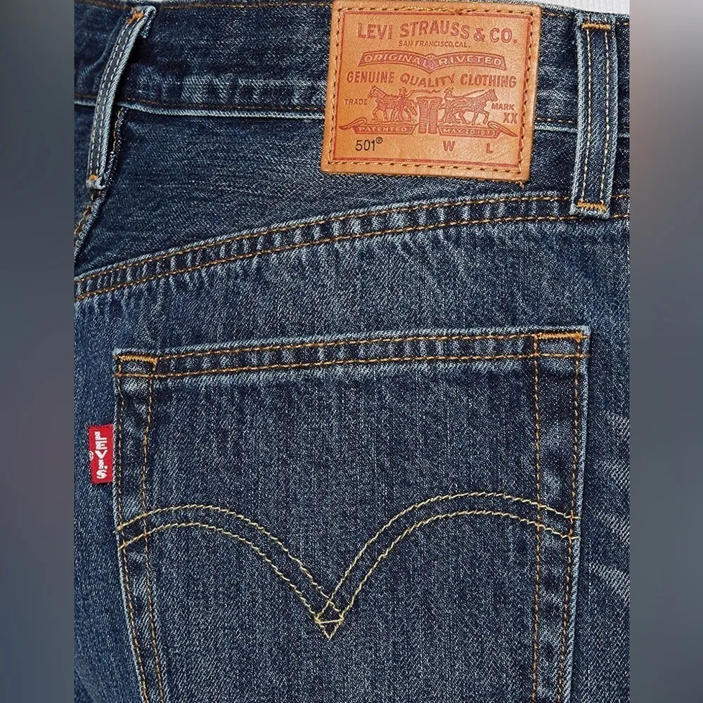 Levi's Women's 32317-0038 501 Short Short, Color:Blue (Echo Park 0038) Size: W29 - Image 7