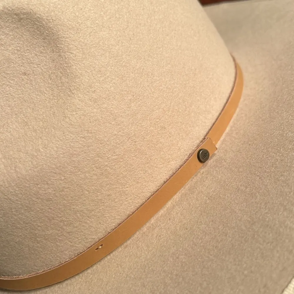 Will + Bear Cream Wool Fedora Unisex Hat(Size XL) Tan - Image 6