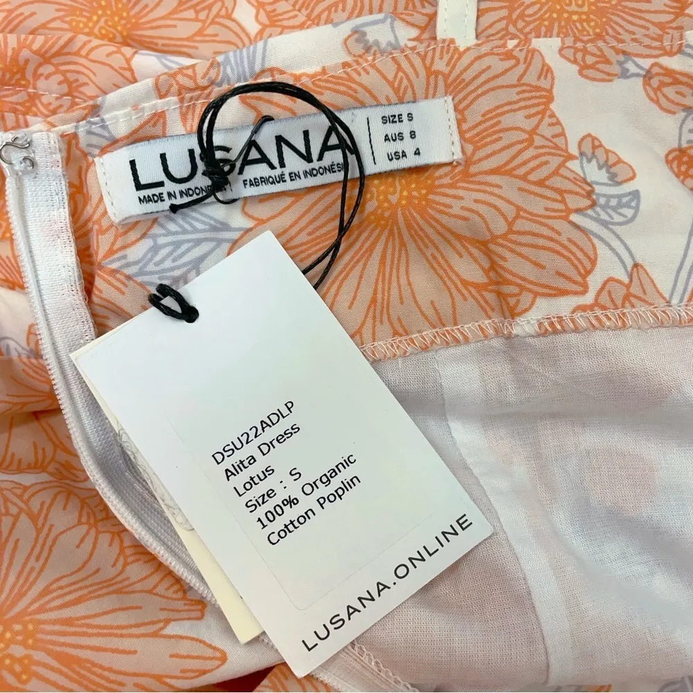 Lusana Alita Dress in Lotus Floral White - Image 7