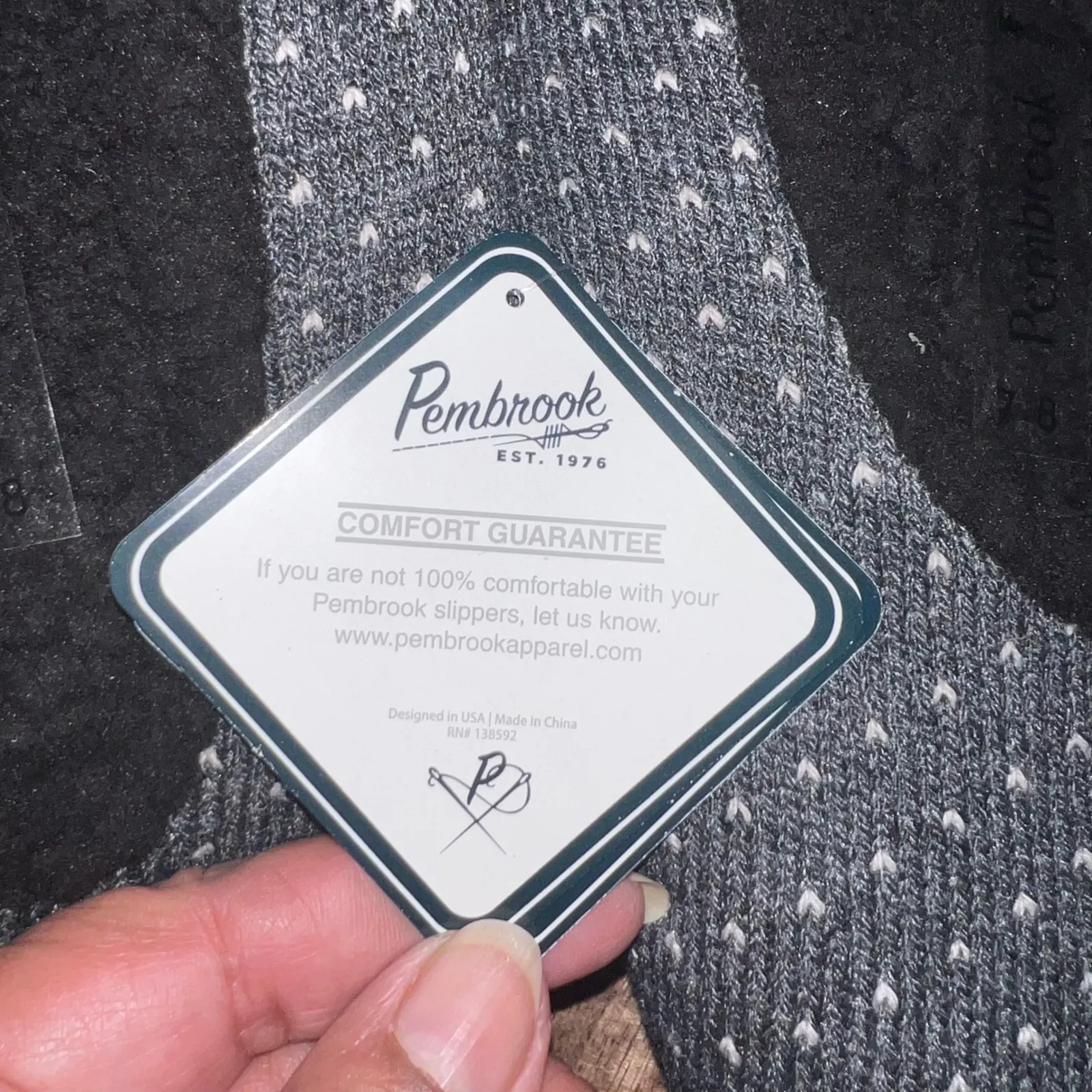 Pembrook Slippers‎ Moccasin Style Fuzzy Cozy Comfy Medium Gray Size 8 - Image 6