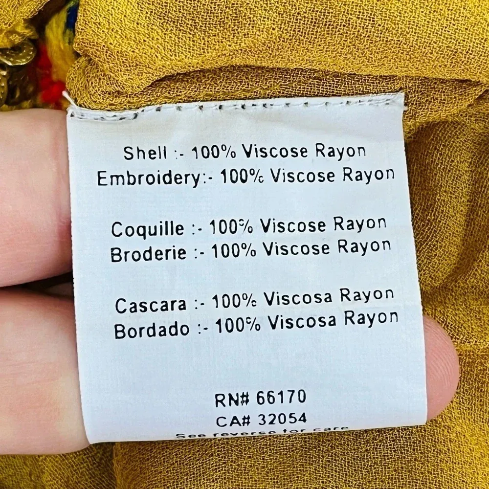 Anthropologie Mynah's by Reynu Taandon Zea Embroidered Blouse Medium NWOT $128 - Image 12