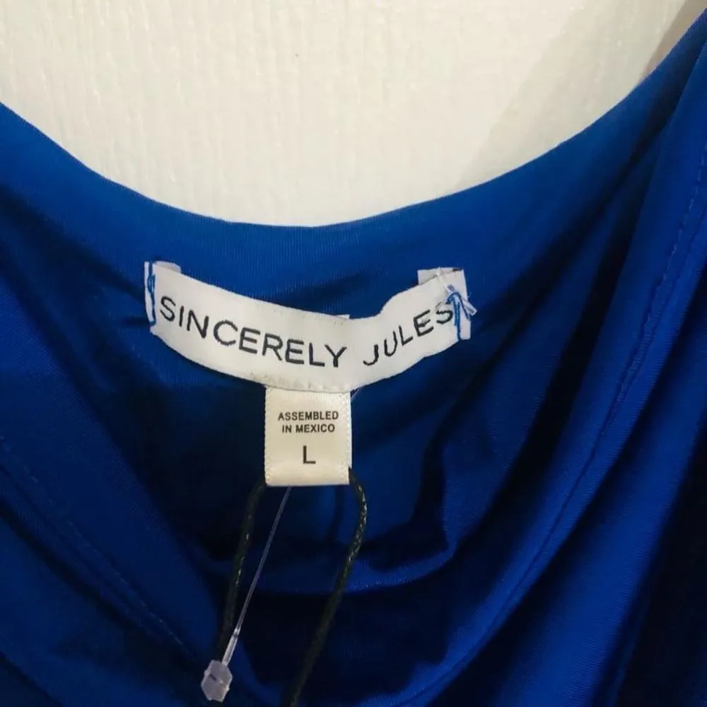 Brand New Women's Sincerely Jules Blue Slip Dress Size Large Casual Fitted Dress - Image 5