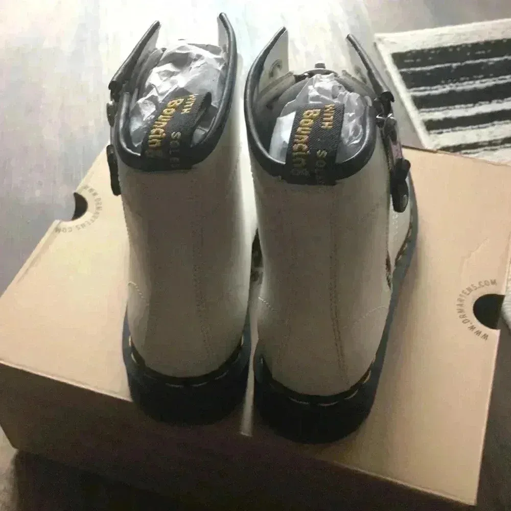 Dr. Martens White Boots With Zippers - Image 5