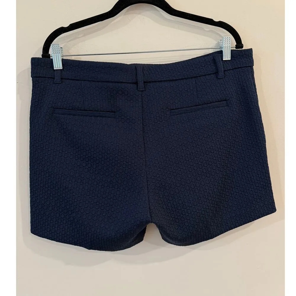 Banana Republic Casual Chino Shorts Jacquard Blue Women's Size 12 - Image 2
