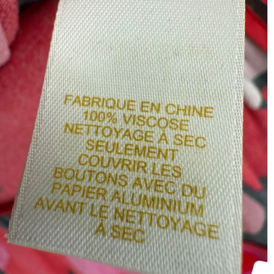 Kate Spade Deco Rose Peplum Blouse Top Floral Long Sleeve Red Size 0 Feminine - Image 12