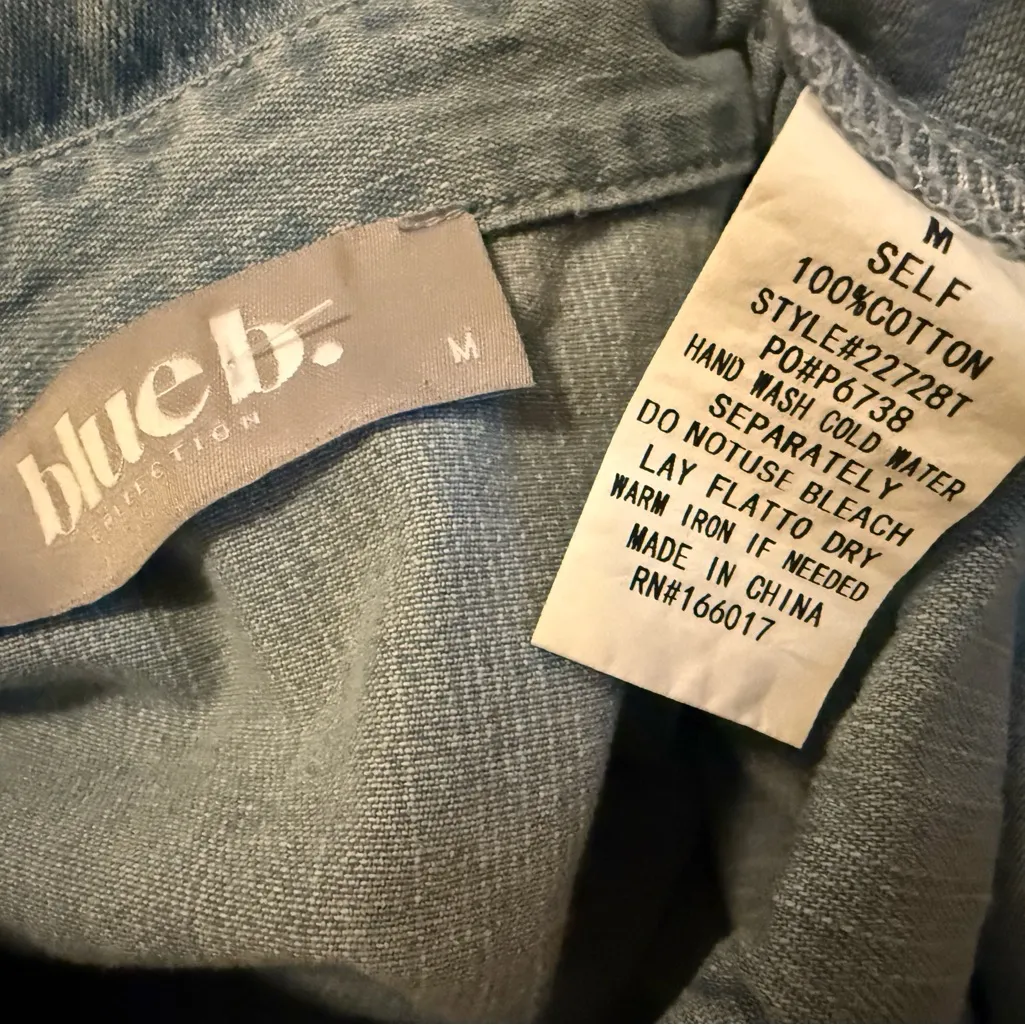 NWOT Western star Sequin button up Shirt size M Blue Size M - Image 8