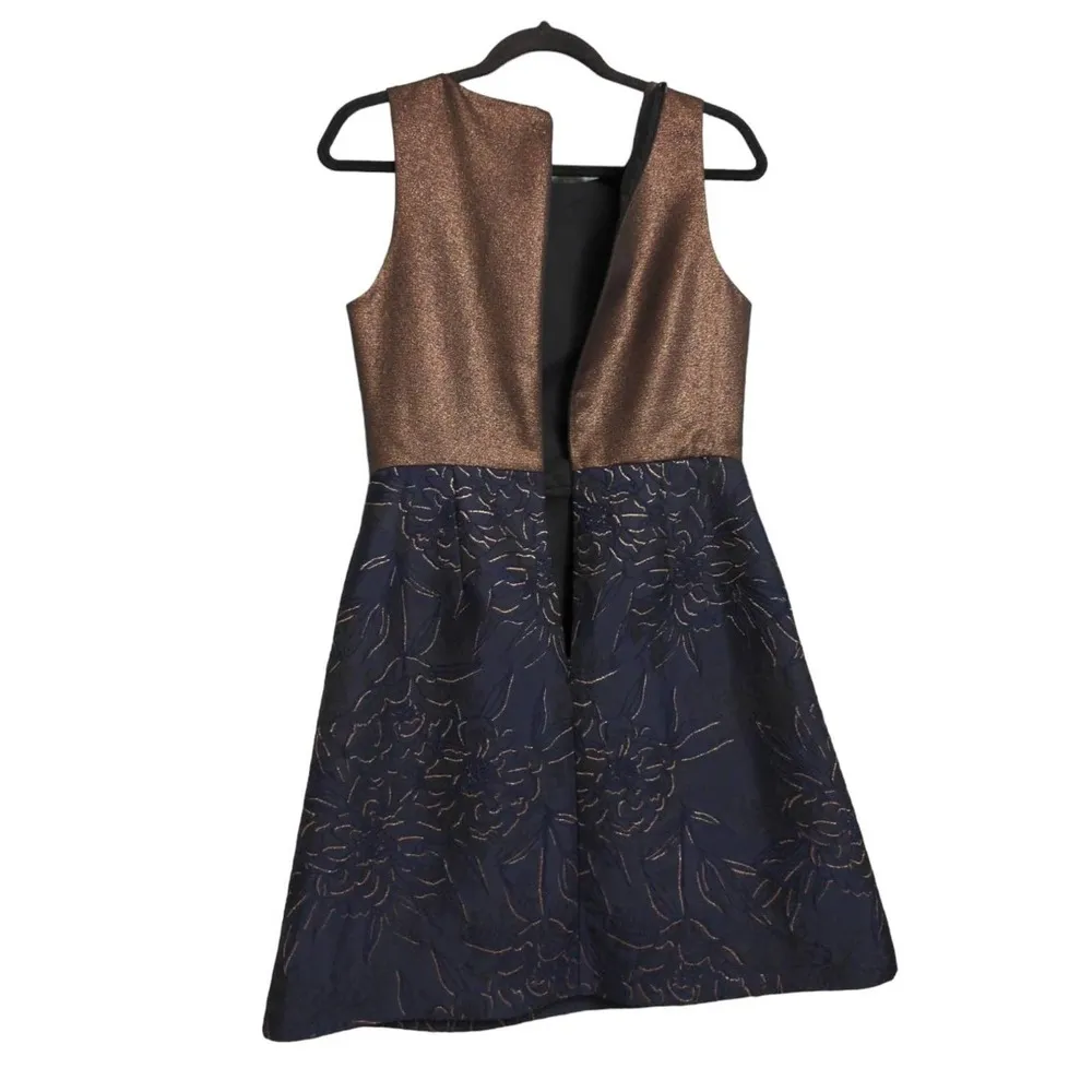 Hutch Womens Lina Dress Black Metallic Sleeveless Party Cocktail Anthropologie 6 - Image 4