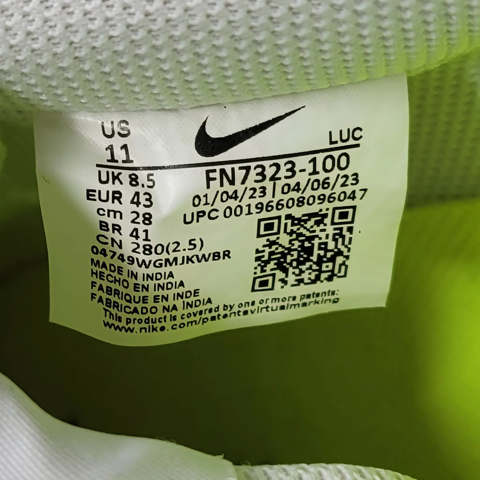 Nike Court Vision Low Next Nature x United Sneakers Womens 11 White Tan Leather - Image 2