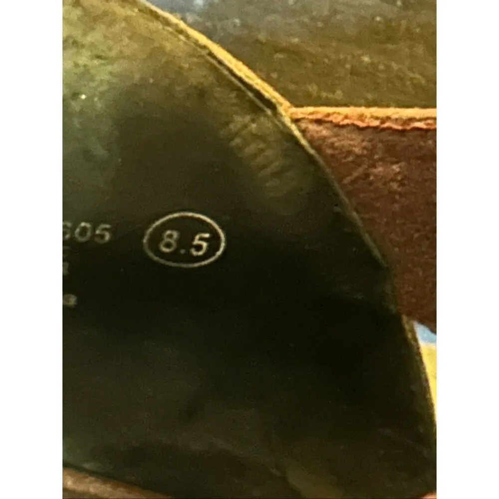 Not Rated Ankle Booties 8.5 Burgundy Cutout Faux Leather Whimisgoth - Image 8