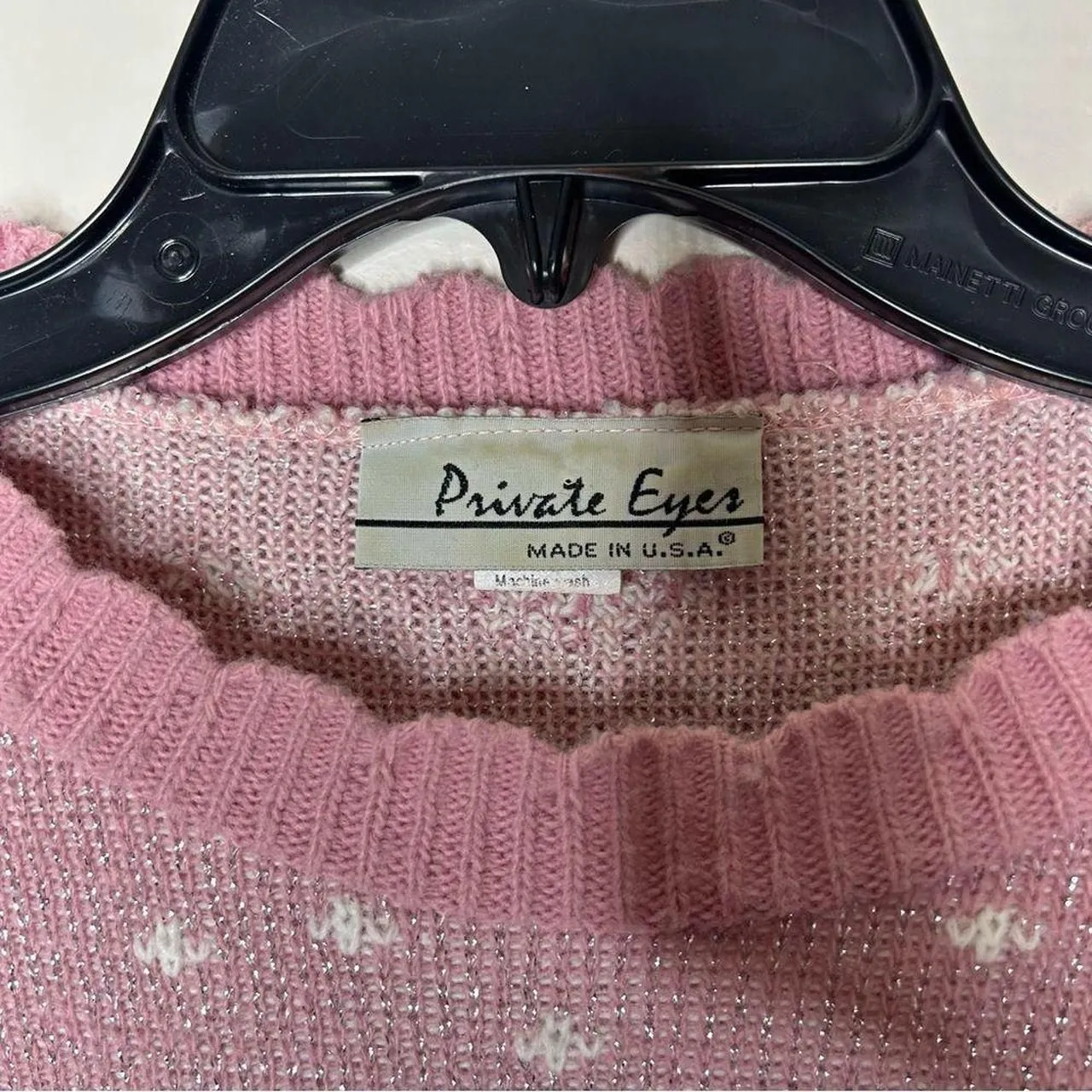 Vintage 90s 1990s Rose Floral Crew Neck Pink Sweater retro Floral Size L - Image 3