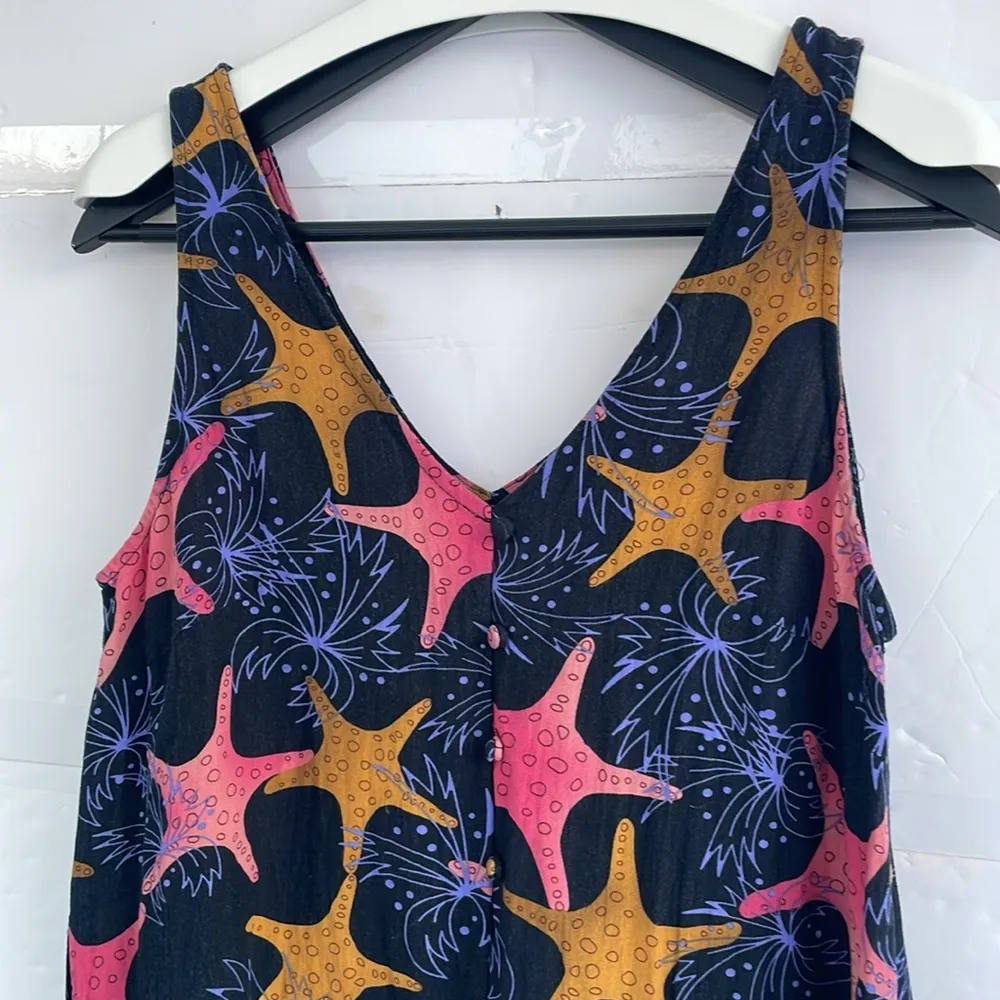 Starfish Patterned Sleeveless Dress Large - Image 2