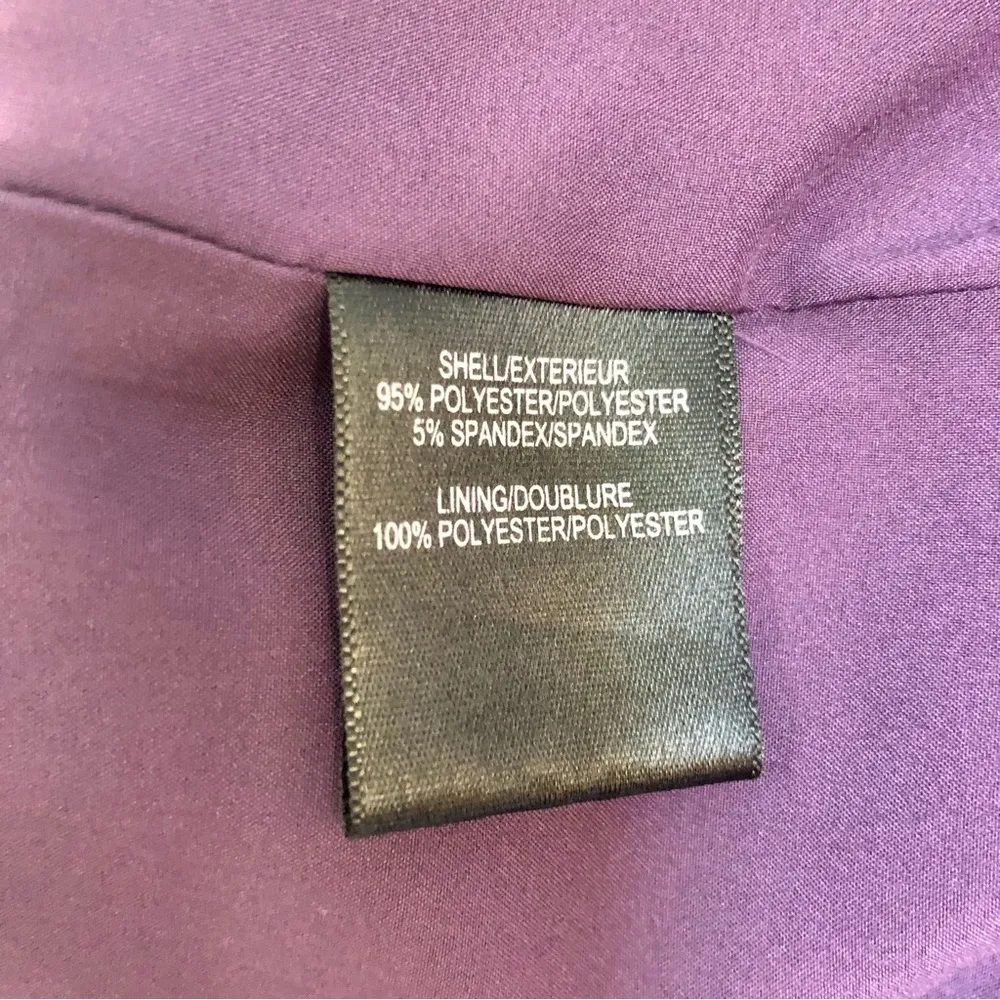 Cutout Gown Maxi Dress Dark Purple Gold Hardware Grecian Slit sz 10 - Image 13