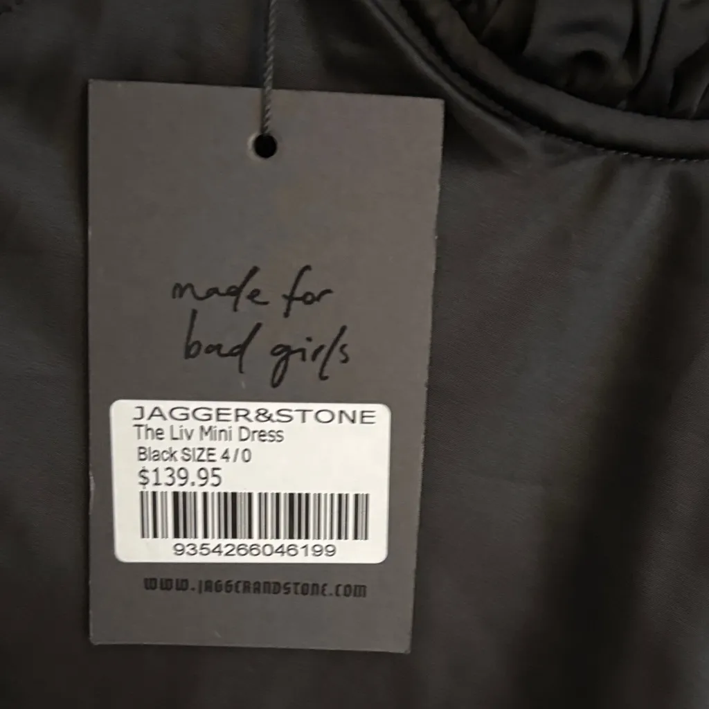 Jagger & Stone “the Liv” Black Balloon Sleeve Mini Dress – Stunning LBD Size XS - Image 4