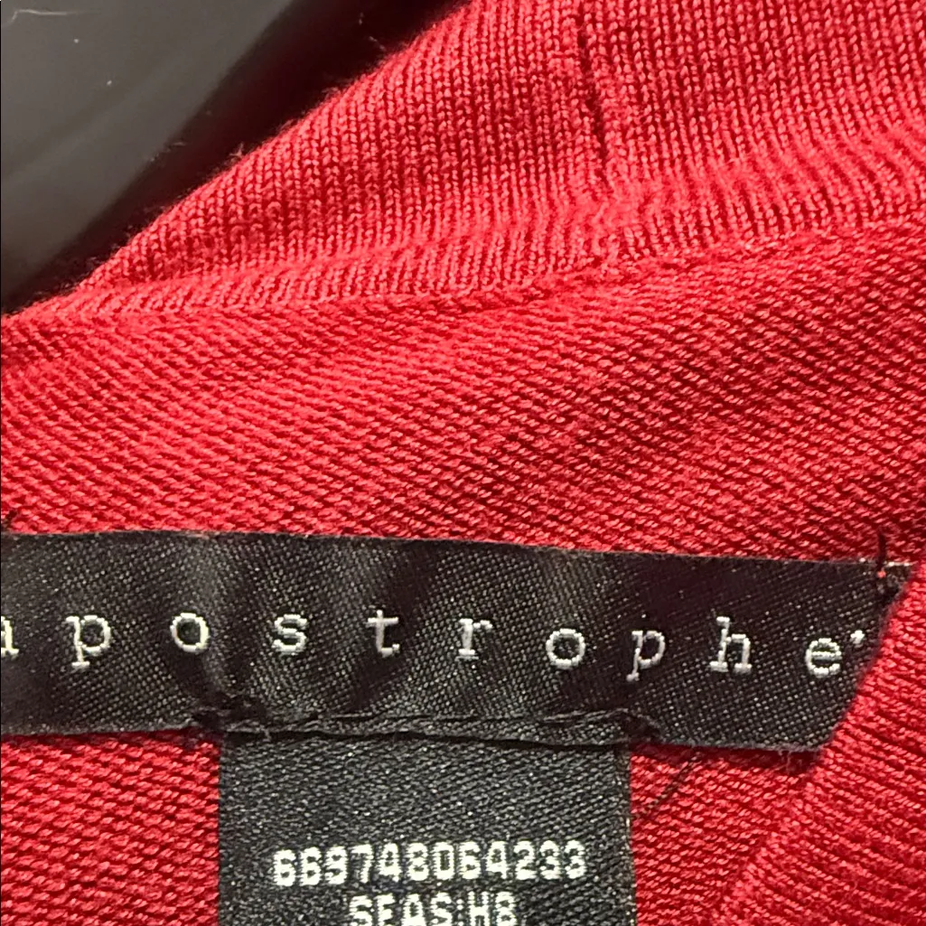 Apostrophe Scarlet Lightweight Sweater Blouse with Gathered Neckline Size XL - Image 2