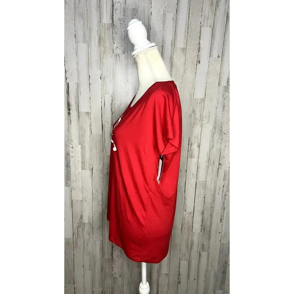 NWT Houston Rockets Women's Red‎ Primary Logo T-Shirt Size Small - Image 4