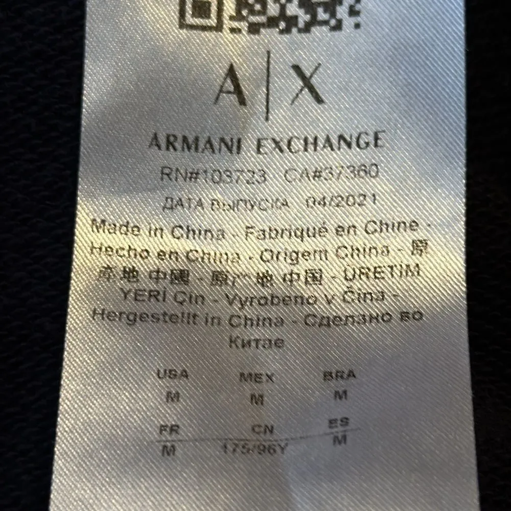Armani Exchange A|X Logo‎ Sweatshirt Blue Crewneck Pullover Cotton Blend Medium - Image 8
