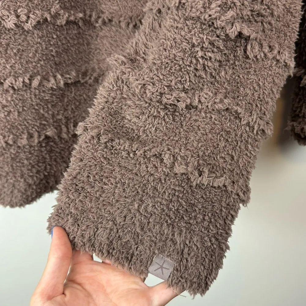 Barefoot Dreams Boardwalk CozyChic Cardigan Sz Large Fringe Sweater - Image 13