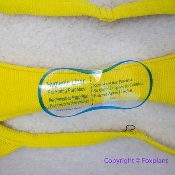 New! Set! Mello‎ the Label low cut top and Brazilian bottom in Limao , size M Yellow Size M - Image 10