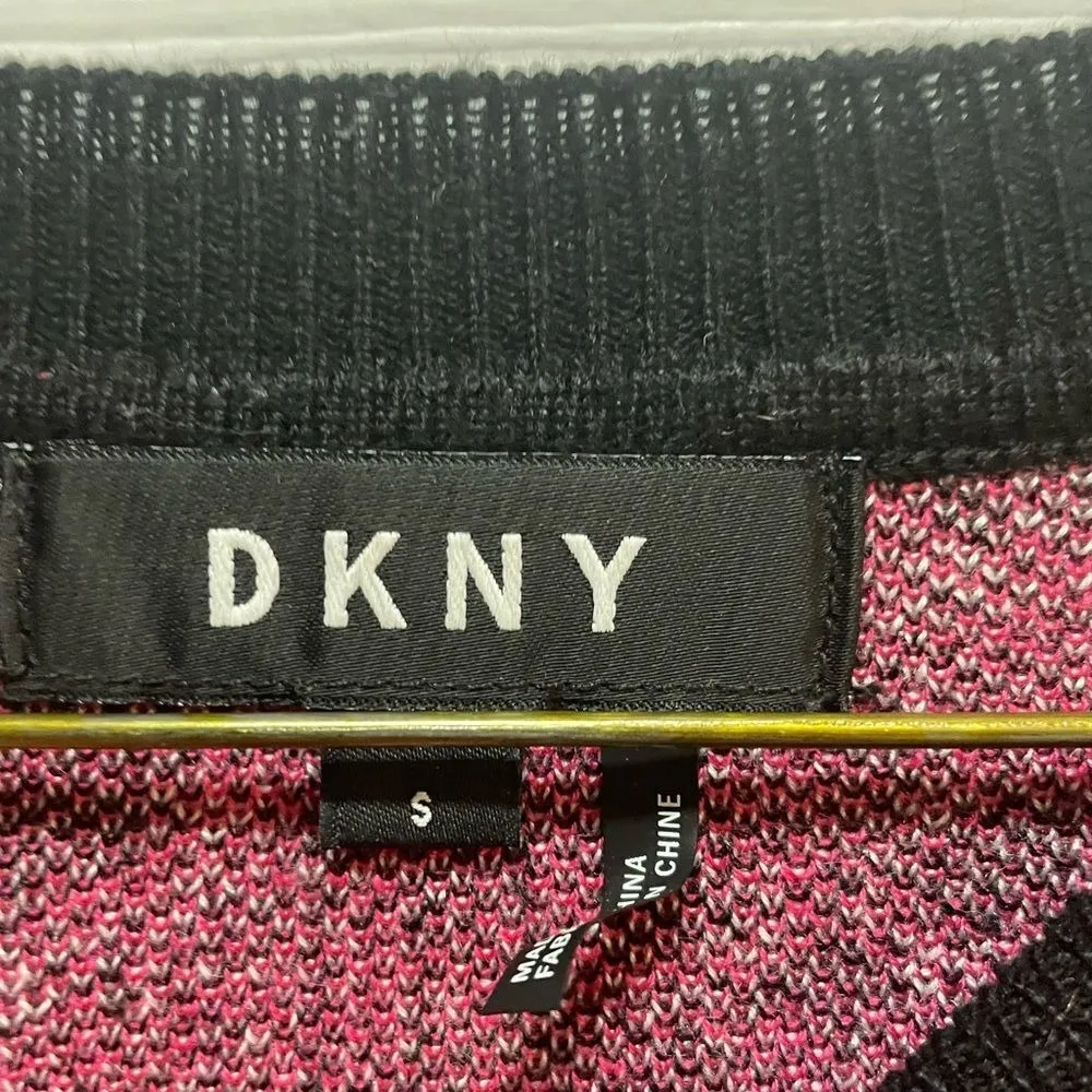 DKNY Womens‎ Pink snake skin long Sleeve Jewel Neck Sweater Size: Small - Image 5