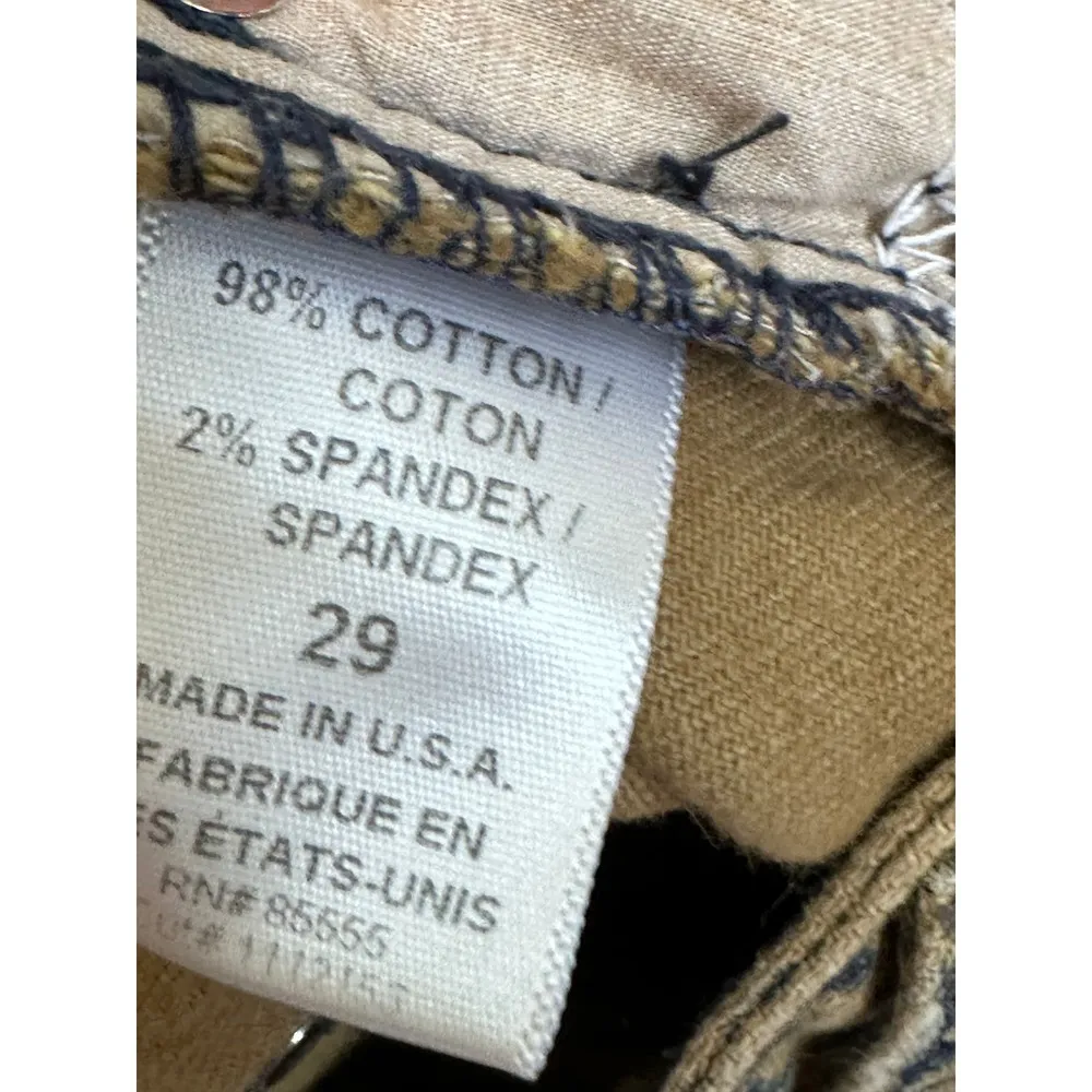 Free People Jeans Women 29 Brown Blue Floral Print Denim Cotton Blend Skinny - Image 6