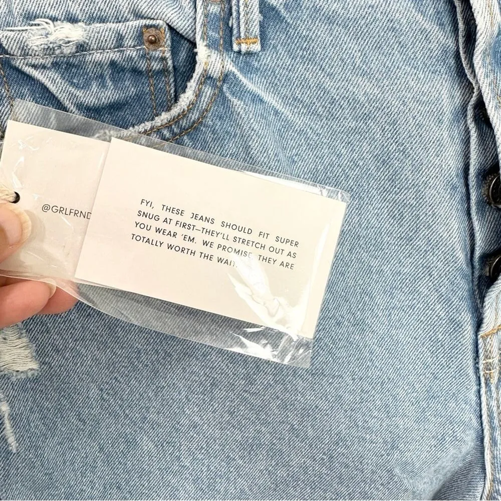 GRLFRND Karolina Frayed High Rise Feel Right Jeans 29 NWT classic preppy - Image 7