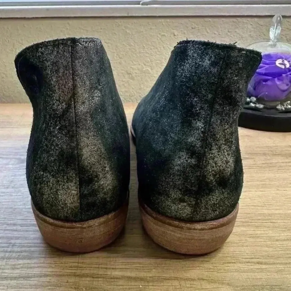 Free People Royale D’Orsay pointed toe Flats Metallic Onyx Silver leather - Image 4