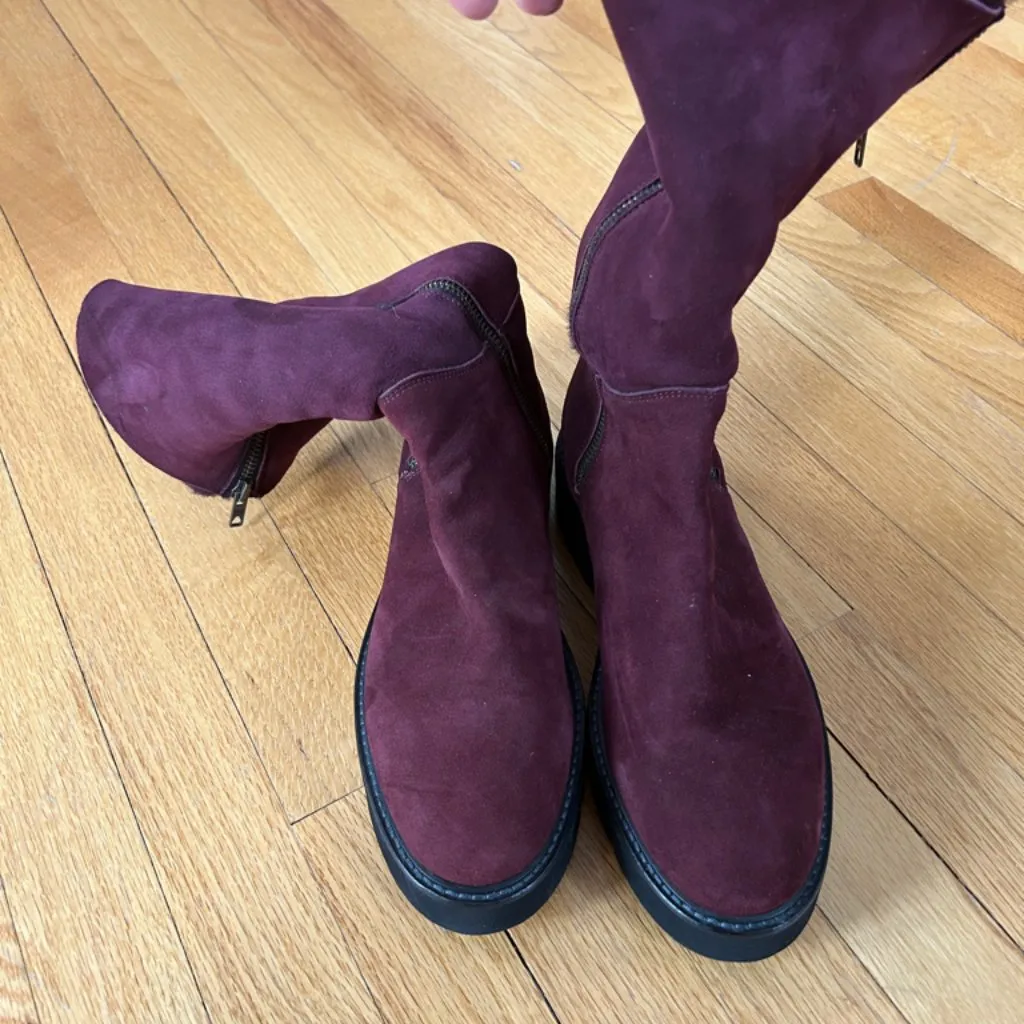 Boemos suede and fur mid calf boots. Size 10 - Image 4