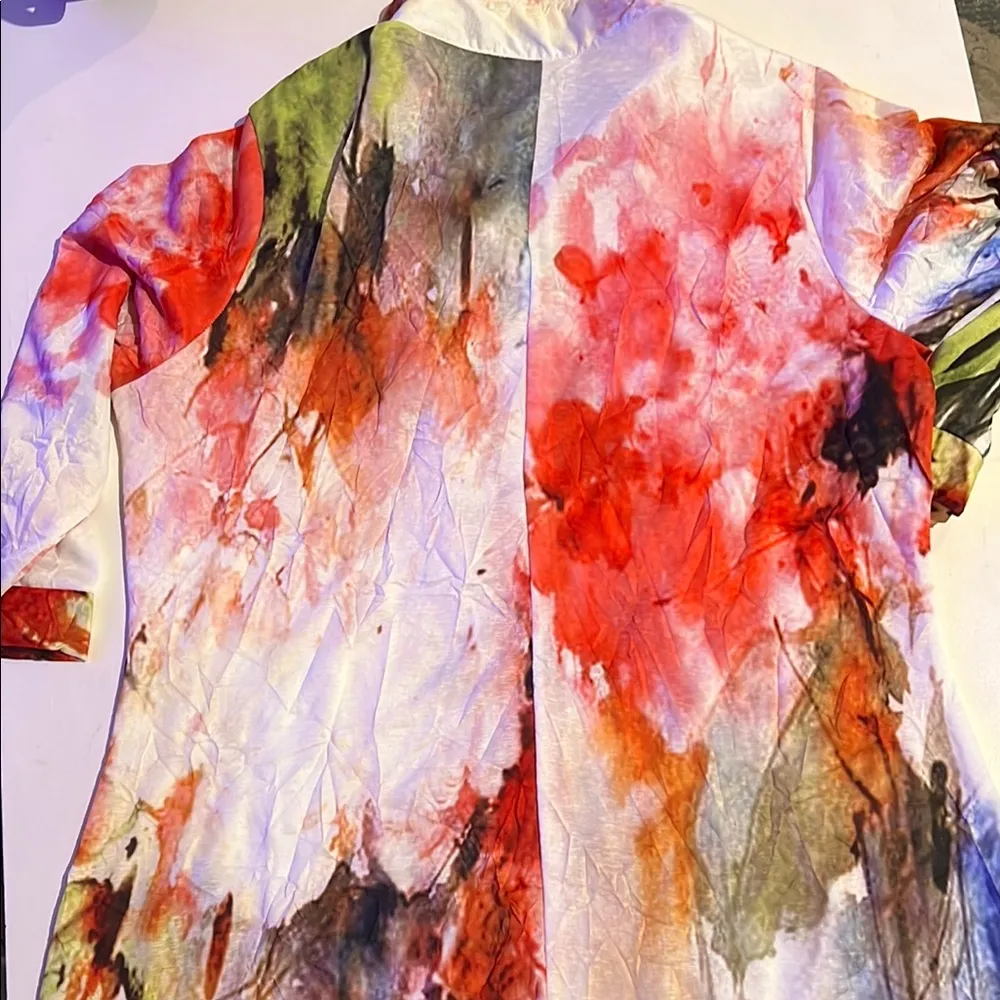 Parsley & Sage Artistic Red and Green Shirt size L Size L - Image 12