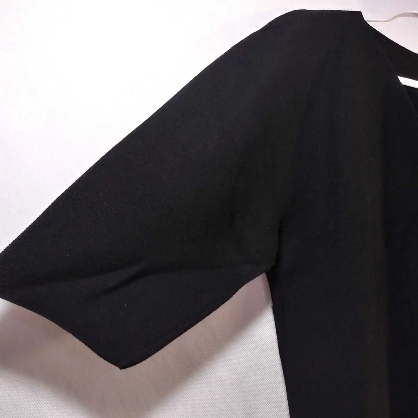 Ady P Adyson Parker Black Seamless Knit Ribbed Sweater V Neck Size L - Image 7