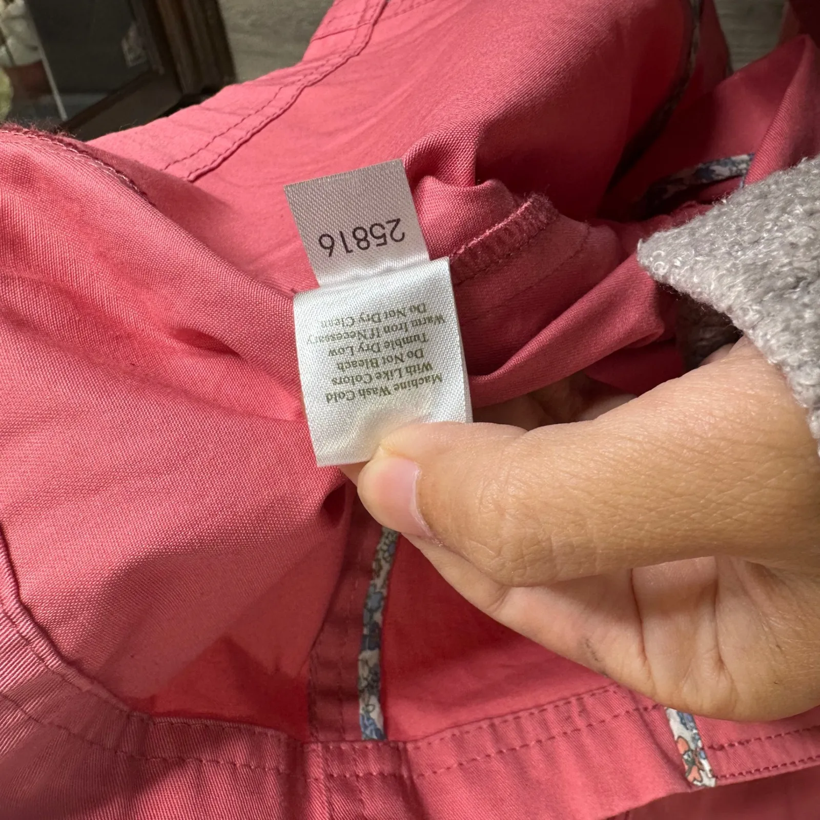 Garnet Hill pink double breasted belted trench coat size 10 - Image 6