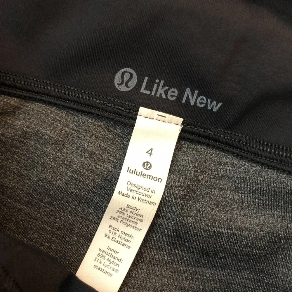Lululemon Pace Rival Mid-Rise Crop 22” Heathered Black Gray 4 - Image 3