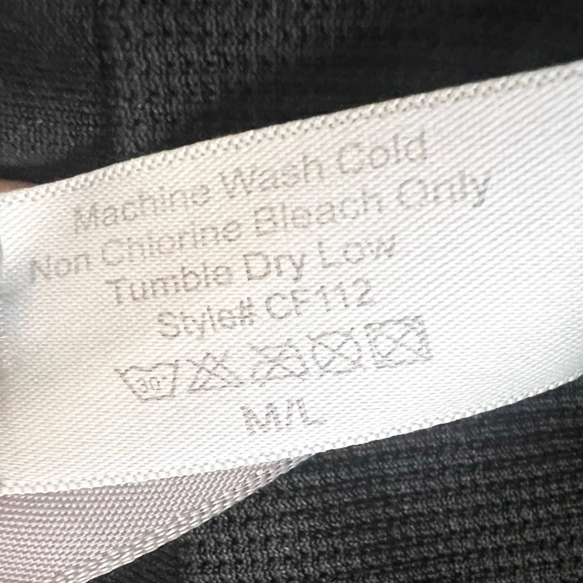 Icon Apparel Black Low Rise Cropped Leggings Size M/L Warm Stretch Layering Cozy - Image 5