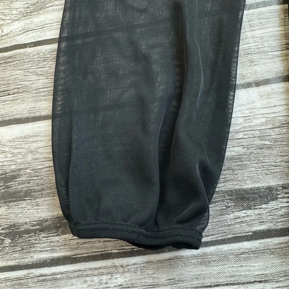 Susan Lawrence Women's Pullover Black Velour Mesh Blouse M Med Medium Bubble NWT - Image 5