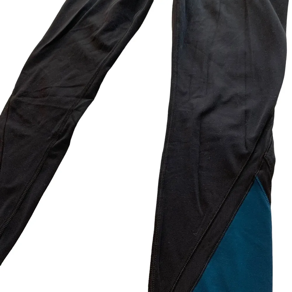 Athleta Powervita High Rise Mesh Elation Black and Teal yoga running Leggings - Image 10