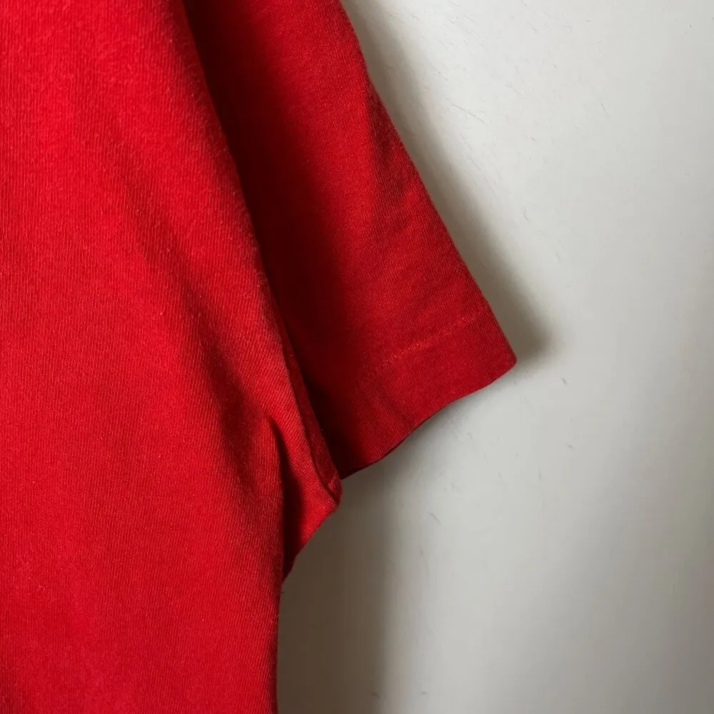 Vintage 90s University of Nebraska T Shirt Red XL Extra Large Single Stitch Logo - Image 14