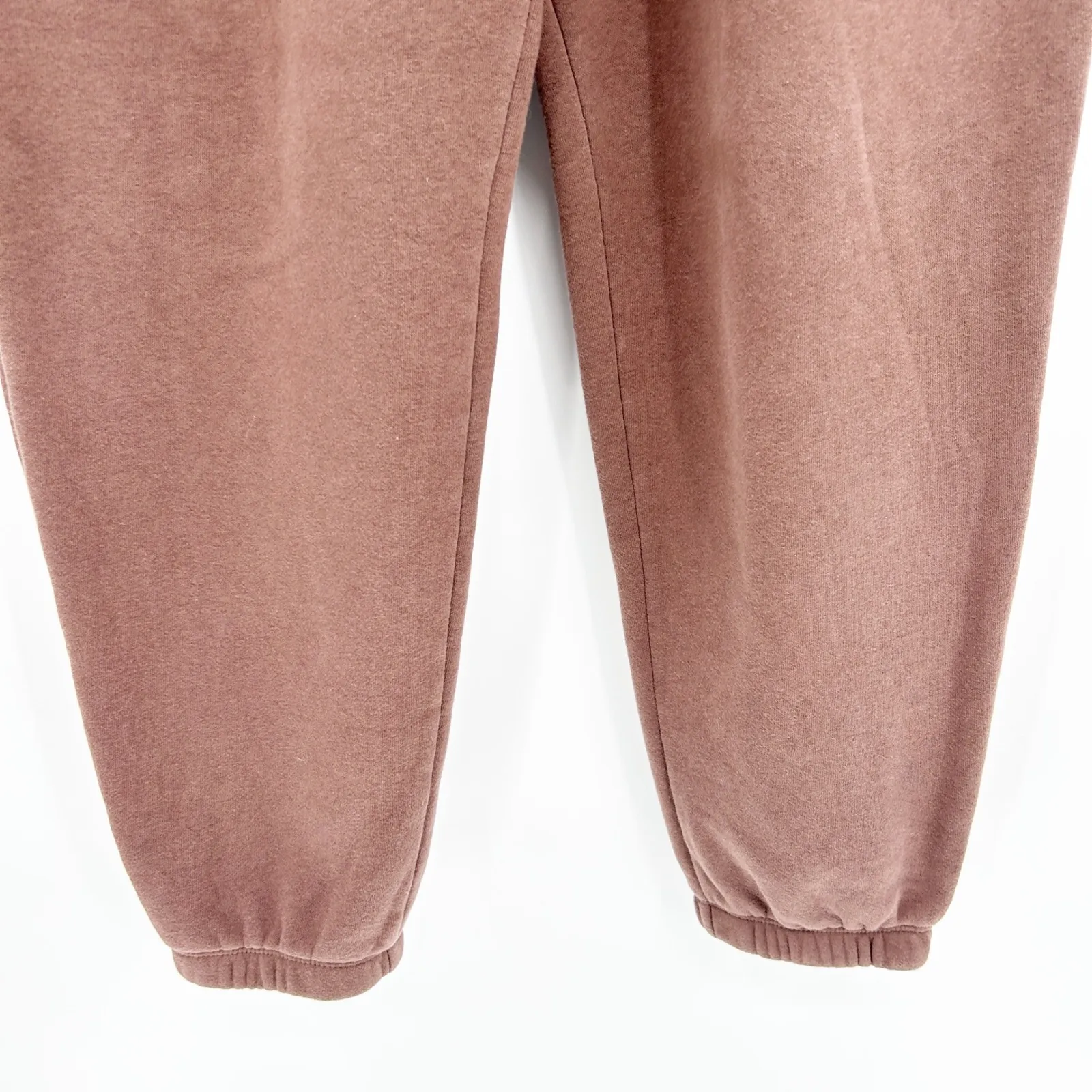 Nuuds Womens Oversized Brown Fleece Lined Classic Sweatpants Joggers Size M Size M - Image 5