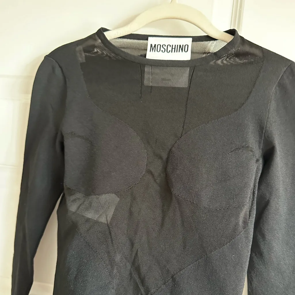Moschino Couture Stretch‎ Knit Sheer Paneled Top - Image 6