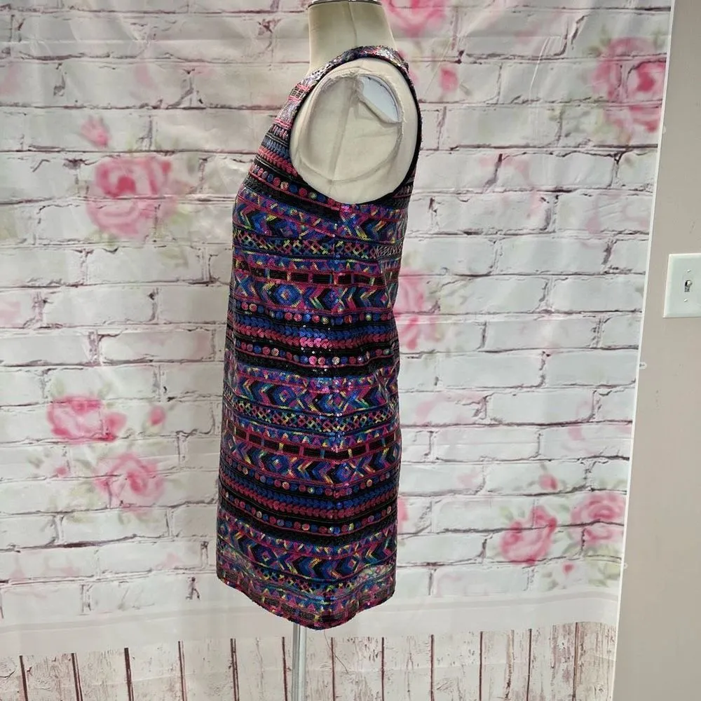 Amanda Uprichard sleeveless colorful sequin mini cocktail party dress - Image 8