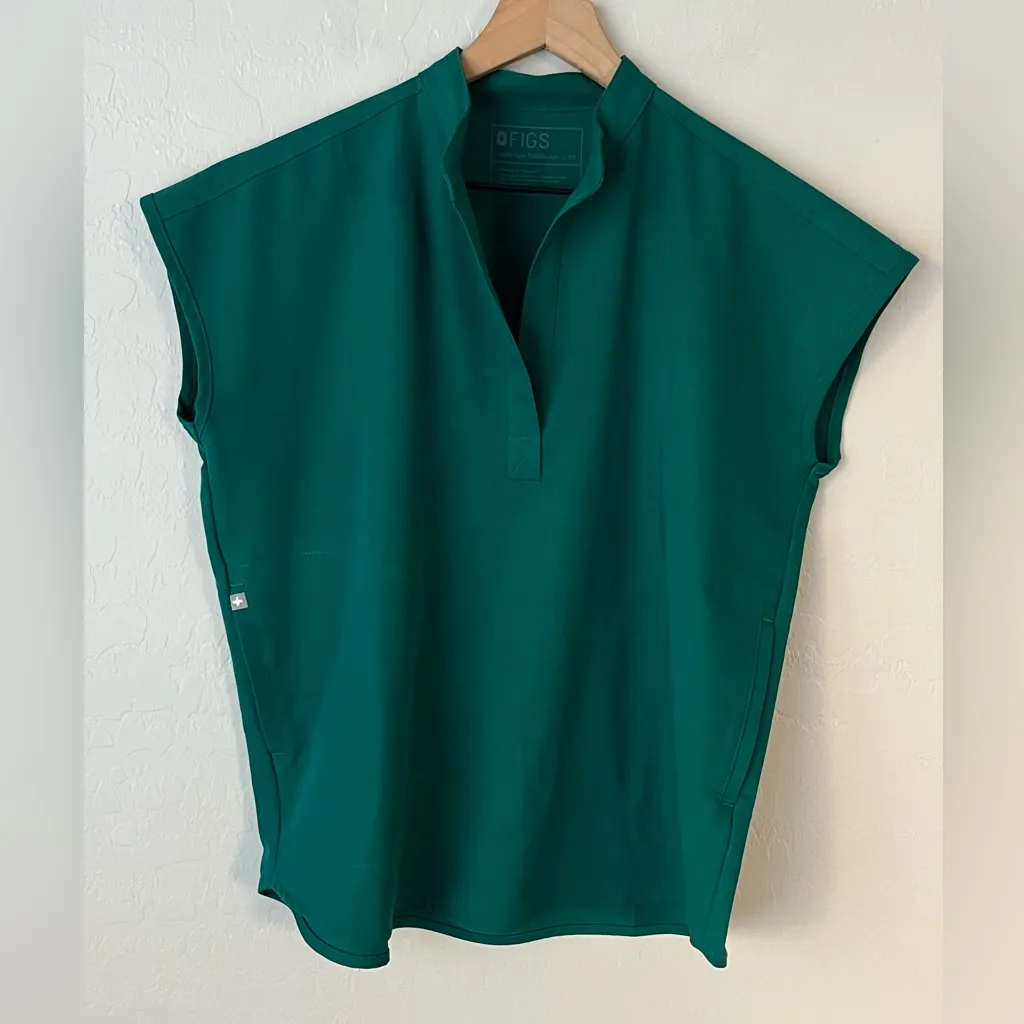 Figs Rafaela oversized scrub top Hunter green XS - Image 7