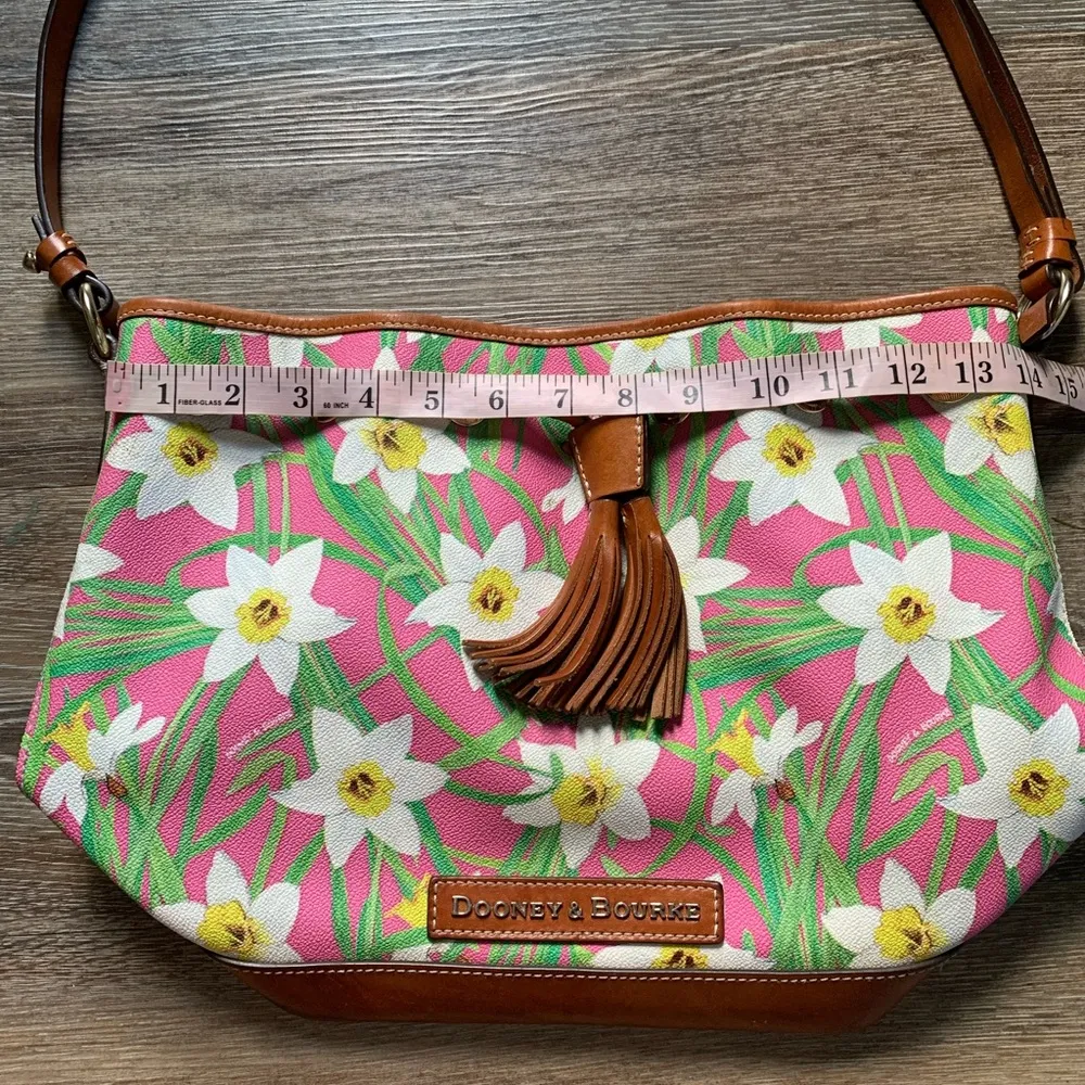 Dooney & Bourke Pink Daffodil Drawstring Purse - Image 5