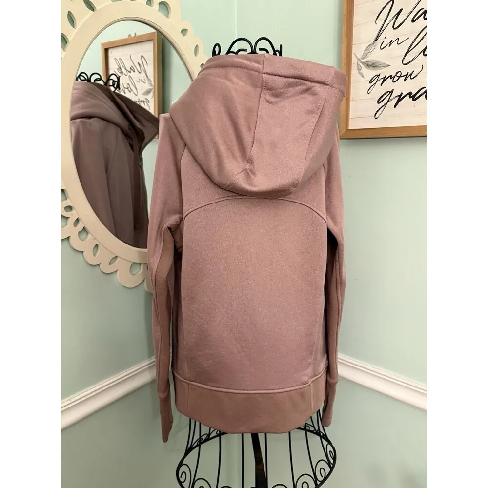 ATHLETA M Triumph Luxe Shine Hoodie Medium Dogwood Mauve - Image 6