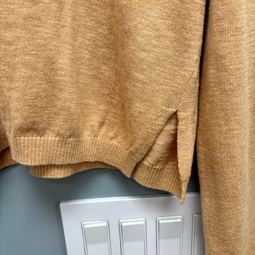 Free People Beach Light brown / Caramel Crew Long Sleeve Cropped Sweater L - Image 6