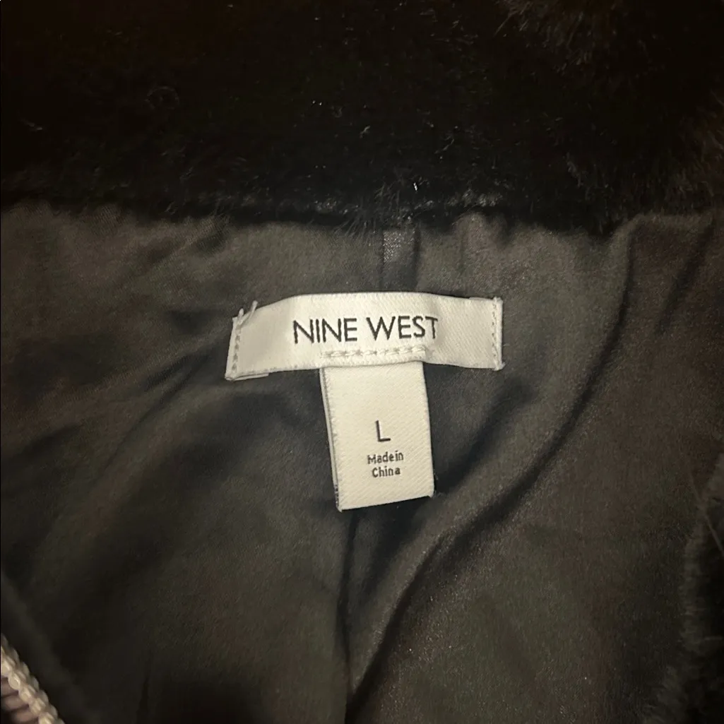 Nine West Turtleneck Faux Fur Jacket - Image 3