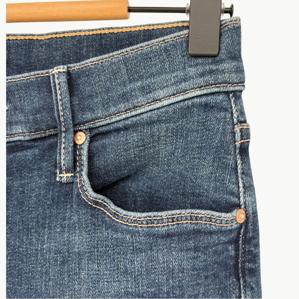 MOTHER The Cha Cha Fray High Rise Crop Jeans in Girl Crush | Sz 27 | Medium Wash Blue - Image 12